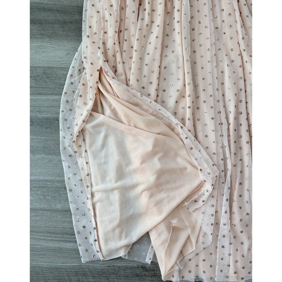 Intimately Free People Want To Have Fun Glitter Polka Dot Maxi Dress Size S Peac - Picture 7 of 11